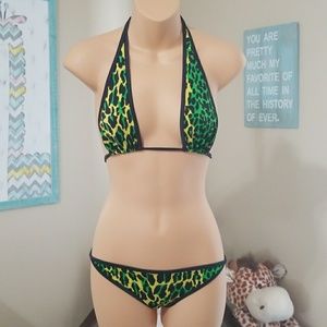 Neon Leopard Bikini